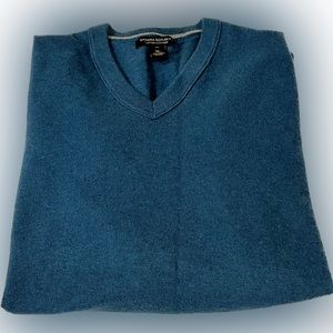 Banana Republic Men’s Ocean Cotton Cashmere V-Neck Sweater Tall XL